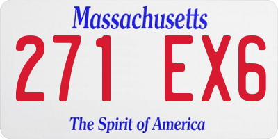 MA license plate 271EX6