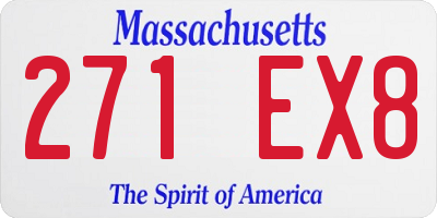 MA license plate 271EX8