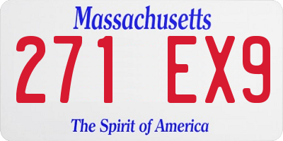 MA license plate 271EX9