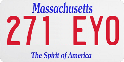 MA license plate 271EY0