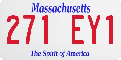 MA license plate 271EY1