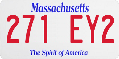 MA license plate 271EY2