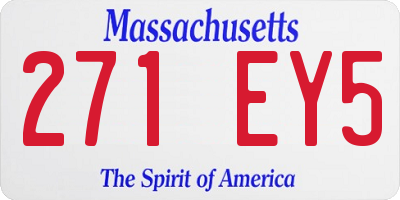 MA license plate 271EY5