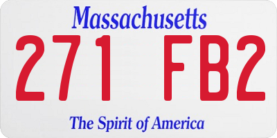 MA license plate 271FB2