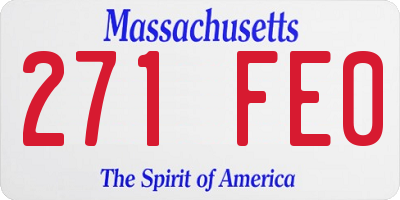MA license plate 271FE0