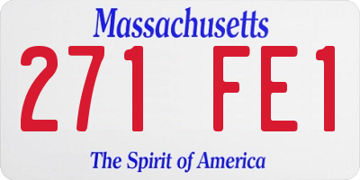 MA license plate 271FE1