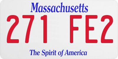 MA license plate 271FE2