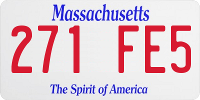 MA license plate 271FE5
