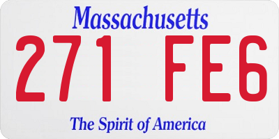 MA license plate 271FE6