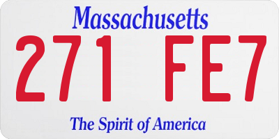 MA license plate 271FE7