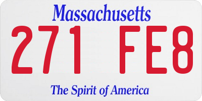 MA license plate 271FE8