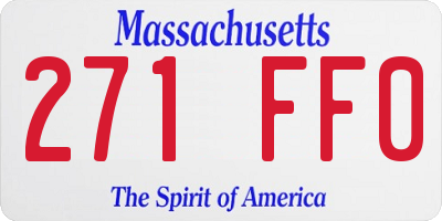 MA license plate 271FF0