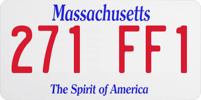 MA license plate 271FF1