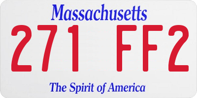 MA license plate 271FF2