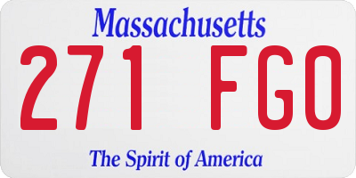 MA license plate 271FG0