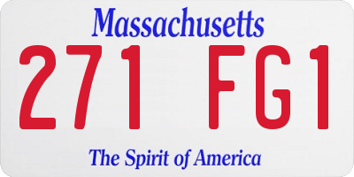 MA license plate 271FG1