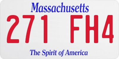 MA license plate 271FH4