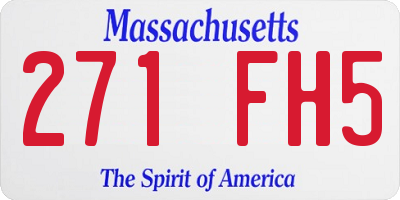 MA license plate 271FH5