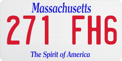 MA license plate 271FH6