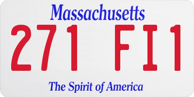 MA license plate 271FI1