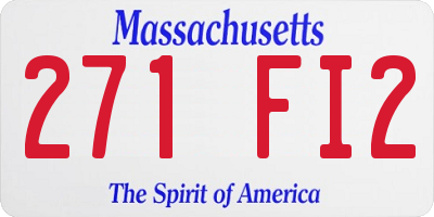 MA license plate 271FI2