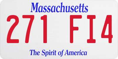 MA license plate 271FI4