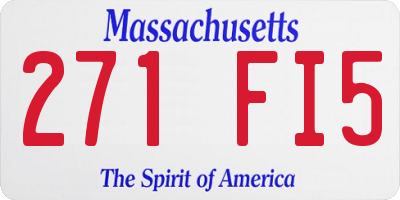 MA license plate 271FI5