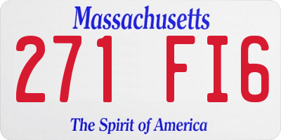 MA license plate 271FI6