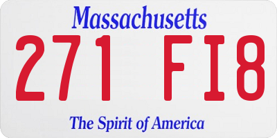 MA license plate 271FI8