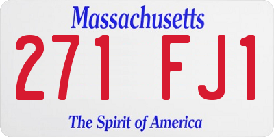 MA license plate 271FJ1