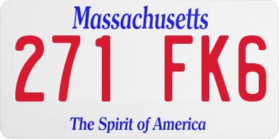 MA license plate 271FK6