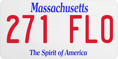 MA license plate 271FL0