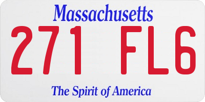MA license plate 271FL6