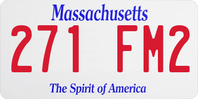 MA license plate 271FM2