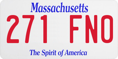 MA license plate 271FN0