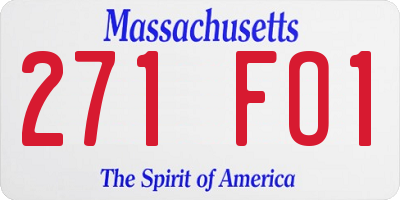 MA license plate 271FO1