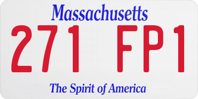 MA license plate 271FP1