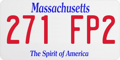 MA license plate 271FP2