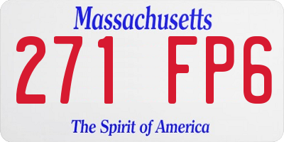 MA license plate 271FP6