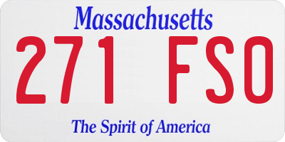 MA license plate 271FS0