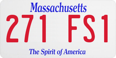 MA license plate 271FS1