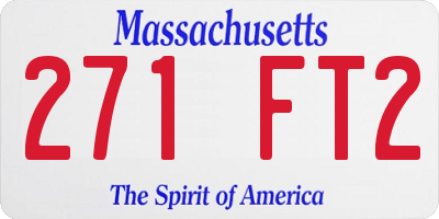 MA license plate 271FT2