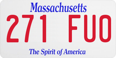MA license plate 271FU0
