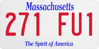 MA license plate 271FU1