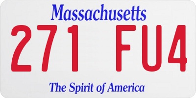 MA license plate 271FU4