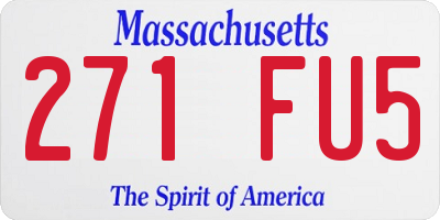 MA license plate 271FU5