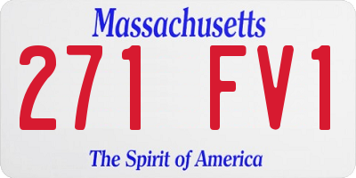 MA license plate 271FV1
