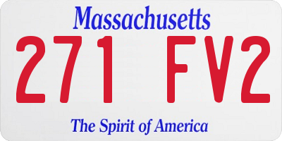 MA license plate 271FV2