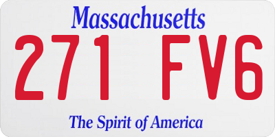 MA license plate 271FV6