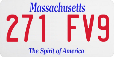 MA license plate 271FV9